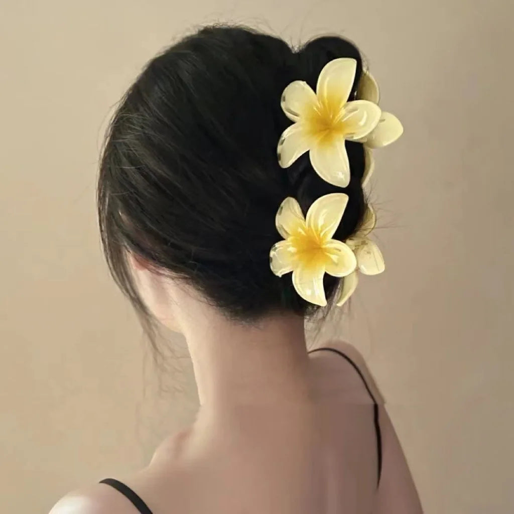 Tropical Gradient Flower Hair Clip